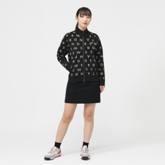 St ANDREWS Ladies' Golf Wear 14G Logo Jacquard Knit Full-Zip 0435272054