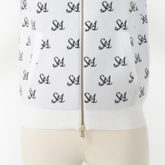 St ANDREWS Women's Golf Wear 12G STA Logo Jacquard Full-Zip Knit Hoodie 0434272052