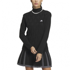 adidas Women's Golf Wear Argyle Pattern Knit Vest Ensemble Sweater HZ6117