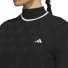 adidas Women's Golf Wear Argyle Pattern Knit Vest Ensemble Sweater HZ6117