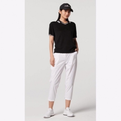 adidas Ladies' Golf Wear Beyond The Course Loose Skipper Knit Box Silhouette Short Sleeve Polo KTN36