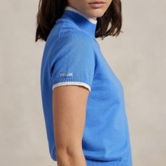 RALPH LAUREN Ladies' Golf Wear Short Sleeve Mock Neck Sweater SS25-2556