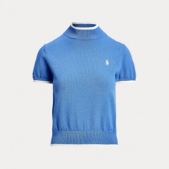 RALPH LAUREN Ladies' Golf Wear Short Sleeve Mock Neck Sweater SS25-2556