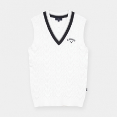 Callaway Ladies' Golf Wear Ribbed V-Neck Knit Vest C26119200