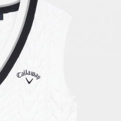 Callaway Ladies' Golf Wear Ribbed V-Neck Knit Vest C26119200