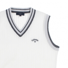 Callaway Ladies' Golf Wear Ribbed V-Neck Knit Vest C26119200