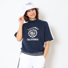 Callaway Ladies' Golf Wear French Terry Short-Sleeve High Neck Pullover C26117204