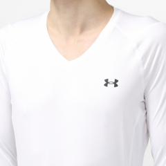 UNDER ARMOUR Men's Golf Wear HEATGEAR FITTED LONG SLEEVE V-NECK SHIRT 1371673