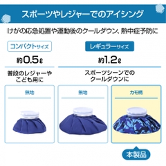 TIGORA Icing Ice Bag, Wide Mouth, Icing, Heatstroke Prevention, TPU Coated, Camo Pattern TR-1IB0014CA/BL