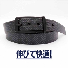 TIGORA Men's Golf Wear Comfortable Stretch Water Repellent Rubber Belt TR-1ABKGE*MBK1S