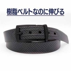 TIGORA Men's Golf Wear Comfortable Stretch Water Repellent Rubber Belt TR-1ABKGE*MBK1S