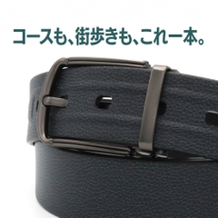 TIGORA Men's Golf Wear Stretch Belt Classic Metal Buckle Comfortable Stretch Rubber Water Repellent