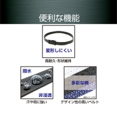 TIGORA Men's Golf Wear Stretch Belt Classic Metal Buckle Comfortable Stretch Rubber Water Repellent