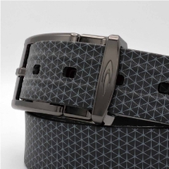 TIGORA Men's Golf Wear Stretch Belt Comfortable Stretch Rubber Resin Water Repellent Sports Casual Black Logo TR-1ABKGYWBK1S