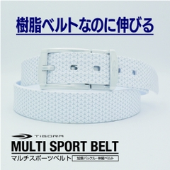 TIGORA Men's Golf Wear Stretch Belt Comfortable Stretch Rubber Resin Water Repellent Sports Casual Black Logo TR-1AWHGYWWH1S