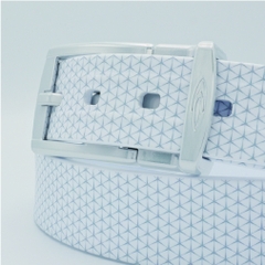 TIGORA Men's Golf Wear Stretch Belt Comfortable Stretch Rubber Resin Water Repellent Sports Casual Black Logo TR-1AWHGYWWH1S