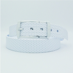 TIGORA Men's Golf Wear Stretch Belt Comfortable Stretch Rubber Resin Water Repellent Sports Casual Black Logo TR-1AWHGYWWH1S