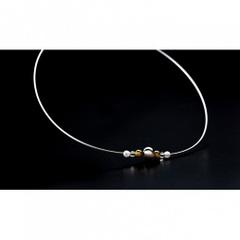 phiten Rakuwa Necklace Wire Mirror Ball Silver Gold