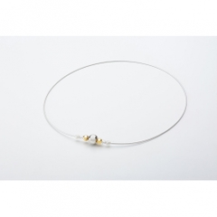 phiten Rakuwa Necklace Wire Mirror Ball Silver Gold