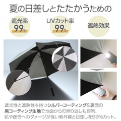 TIGORA Sun Umbrella Mens Large Sun & Rain Golf Umbrella, Heat Shielding, 99% UV Cut, Unisex, for Sports Viewing