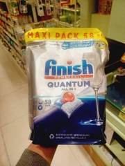 Viên máy rửa bát Finish Quantum Power ball All in one 58 viên