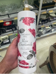 Sữa tắm Diamond Collection Rose and Chamomile tinh chất hoa hồng và cúc La Mã 1000ml Made in Italy