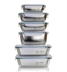 Set 6 hộp Inox kèm nắp Cutisan Made in Korea
