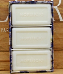 Hộp 3 bánh xà bông cục cao cấp Hopificio Firenze Luxury Italian Soap Set (hương Lavender - Hoa oải hương) 450g