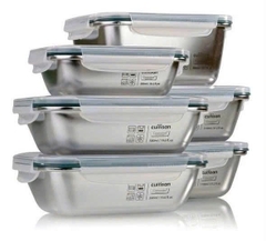 Set 6 hộp Inox kèm nắp Cutisan Made in Korea