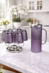 Bình nước thủy tinh Irris 1,5 lít màu tím