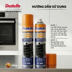 Xịt tẩy dầu mỡ lò nướng Destello 300ml
