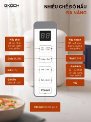 Nồi cơm điện Mini Gkock Arvo 1,2 lít màu xanh