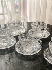 Set 6 tách trà kèm đĩa kê Bohemia M57