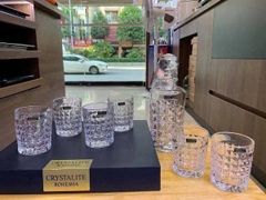 Bộ bình rượu Bohemia đựng rượu Whisky