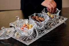 Combo 3 hũ neptune 13cm và Đĩa xoáy 40cm Bohemia