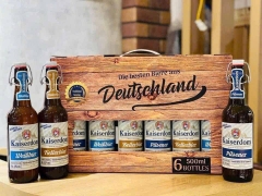 🎁 SET 6 CHAI BIA ĐỨC CAO CẤP ĐỨC KAISERDOM VỚI NÚT BẬT ĐỘC LẠ 500ML