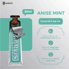 Kem đánh răng Marvis Anise Mint (màu xanh ngọc) dung tích 85ml