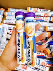 Viên sủi vitamin tổng hợp Mivolis Multivitamin (vị trái cây nhiệt đới - Tropic Geschmack) nội địa Đức.
