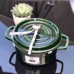 Nồi gang tròn Staub 20cm màu xanh húng