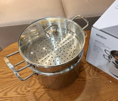 NỒI CANH KÈM XỬNG HẤP GKÖCH 12L - LUỘC GÀ NGUYÊN CON, NẤU HẤP 2 TRONG 1