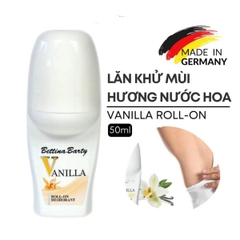 Lăn khử mùi và ngăn tiết mồ hôi Bettina Barty Vanilla Anti-Transpirant Deo Roll-On (50ml).