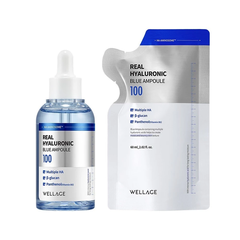 Set Serum Cấp Ẩm, Phục Hồi Wellage Real Hyaluronic Blue Ampoule 60ml + 60ml