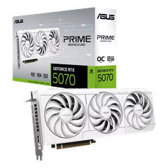 ASUS Prime GeForce RTX™ 5070 12GB GDDR7 OC Edition White: Sắc trắng tinh tế, Hiệu năng chuẩn mực