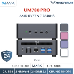 [2nd Đẹp] Minisforum UM780 PRO Mini PC Gaming AMD Ryzen 7 7840HS Radeon 780M Máy tính 780 R7 NAVA