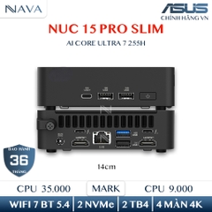 ASUS NUC 15 Pro Slim RNUC15CRSU700000I Mini PC AI Intel® Core™ Ultra 7 255H DDR5 max 6400Mhz nhỏ gọn hiệu suất cao