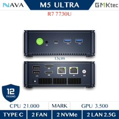 Mini PC GMK M5 Ultra Ryzen 7 7730U DDR4 NVMe Wifi 6E nhỏ gọn hiệu năng cao tiết kiệm điện