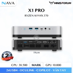 Mini PC AI Minisforum AI X1 Pro HX370 Radeon 890M DDR5 SSD Gen4, hiệu suất đỉnh cao chơi game, hỗ trợ AI mạnh mẽ