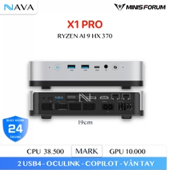 Mini PC AI Minisforum AI X1 Pro HX370 Radeon 890M DDR5 SSD Gen4, hiệu suất đỉnh cao chơi game, hỗ trợ AI mạnh mẽ