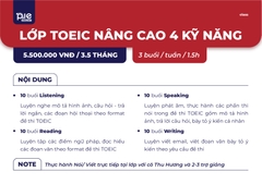 LỚP TOEIC NÂNG CAO 4 KỸ NĂNG