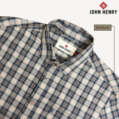 Áo Sơ Mi Nam Tay Dài John Henry, họa tiết Caro WS25SS35T-LCBB